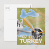 Turkije vintage reisposter briefkaart (Voorkant / Achterkant)