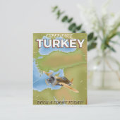 Turkije vintage reisposter briefkaart (Staand voorkant)