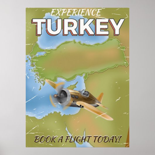 Turkije vintage reisposter poster (Voorkant)