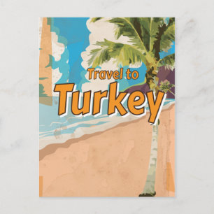 Turkije Vintage vakantieposter Briefkaart