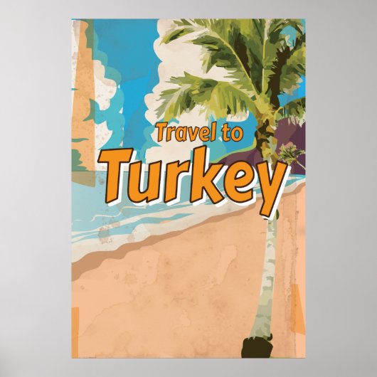 Turkije Vintage vakantieposter Poster (Voorkant)