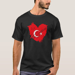 Turkije vlag ik hou van Turkije Het staat in mijn T-shirt
