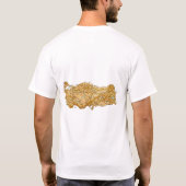 Turkije Vlag + Kaart + Tekst T-shirt (Achterkant)