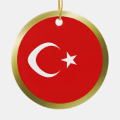 Turkije-vlag Keramisch Ornament (Voorkant)