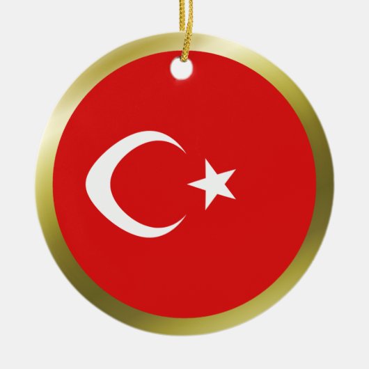 Turkije-vlag Keramisch Ornament (Voorkant)