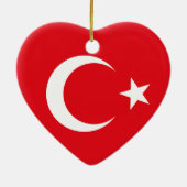 Turkije-vlag Keramisch Ornament (Achterkant)