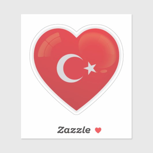 Turkije Vlag Liefde Icon Sticker (Vel)