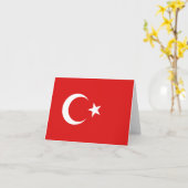 Turkije Vlag Notitiekaart (Gele Bloem)