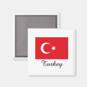 Turkije Vlag Ontwerp Magneet (Voorkant / Achterkant)