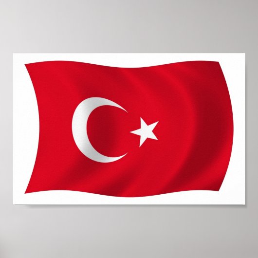 Turkije Vlag Poster Print (Voorkant)
