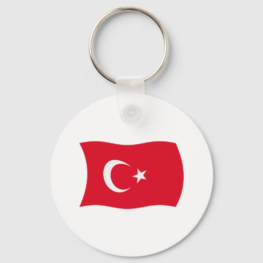 Turkije Vlag Sleutelhanger (Voorkant)