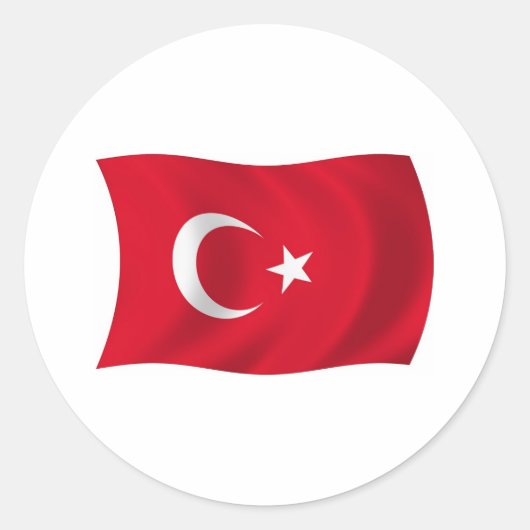 Turkije Vlag Sticker (Voorkant)