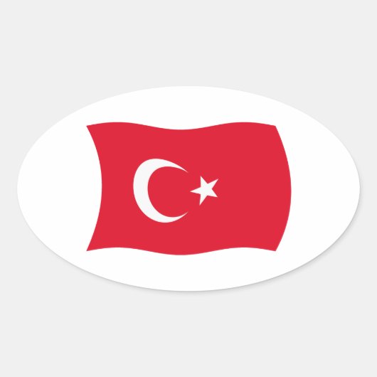 Turkije Vlag Sticker (Voorkant)