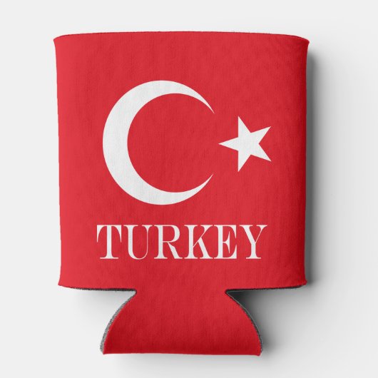 Turkije vlag Turkije Blikjeskoeler (Achterkant)