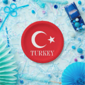Turkije vlag Turkije Papieren Bordje (Feest)