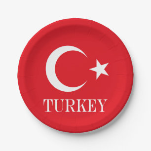 Turkije vlag Turkije Papieren Bordje