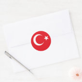 Turkije vlag Turkije Ronde Sticker (Envelop)