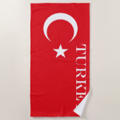 Turkije vlag Turkije Strandlaken (Voorkant)
