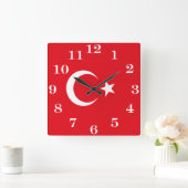 Turkije vlag Turkije Vierkante Klok (Huis)