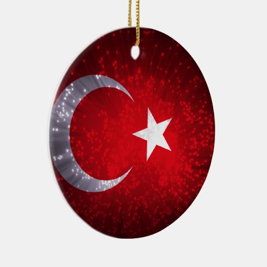 Turkije Vlag Vuurwerk Keramisch Ornament (Rechts)