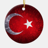 Turkije Vlag Vuurwerk Keramisch Ornament (Voorkant)