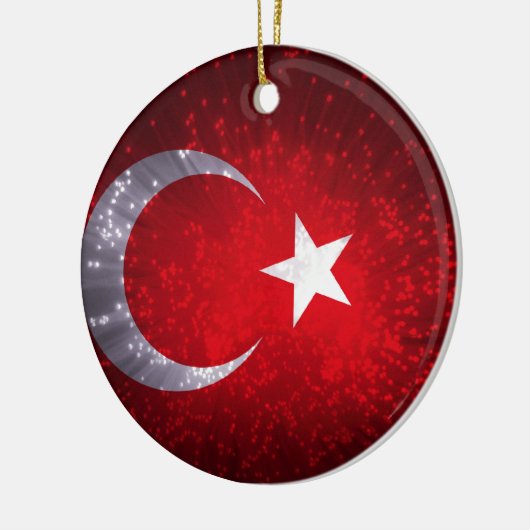 Turkije Vlag Vuurwerk Keramisch Ornament (Links)