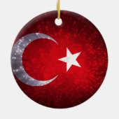 Turkije Vlag Vuurwerk Keramisch Ornament (Achterkant)