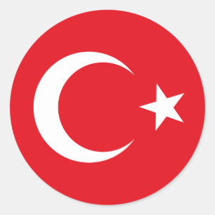 Turkije-vlaggen Ronde Sticker