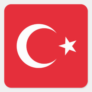 Turkije-vlaggen Vierkante Sticker