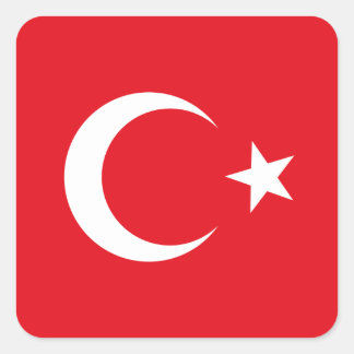 Turkije-vlaggen Vierkante Sticker