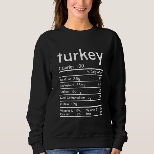 Turkije Voeding Feiten Grappig Bijpassend Diner Da Trui (Voorkant)