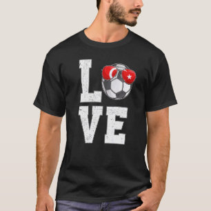 Turkije Voetbal Liefde Turk Fan Vlag T-shirt