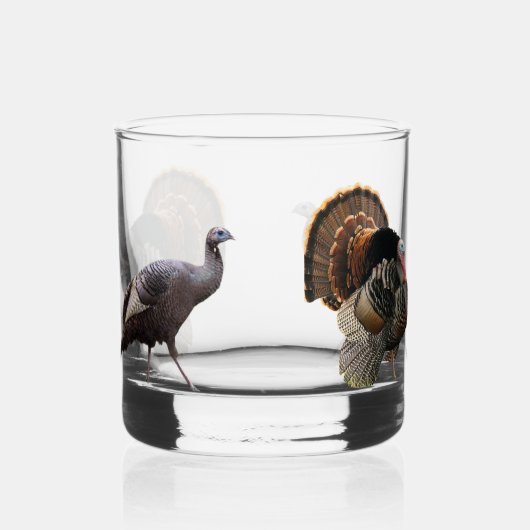 Turkije (vogel) whisky glas (Achterkant)