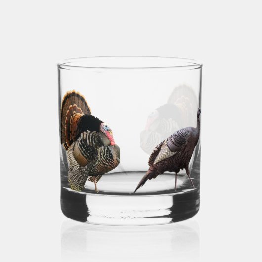 Turkije (vogel) whisky glas (Links)