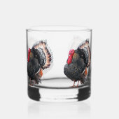 Turkije (vogel) whisky glas (Voorkant)