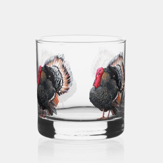 Turkije (vogel) whisky glas (Rechts)