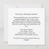 TURKIJE voor Thanksgiving thema Kaart (Achterkant)