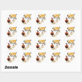TURKIJE voor Thanksgiving thema Vierkante Sticker (Vel)