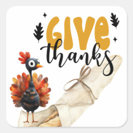 TURKIJE voor Thanksgiving thema Vierkante Sticker