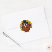 Turkije voor Thanksgiving vakantie Ronde Sticker (Envelop)