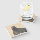 Turkije Vulture Portrait Stone Onderzetter (Zijkant)