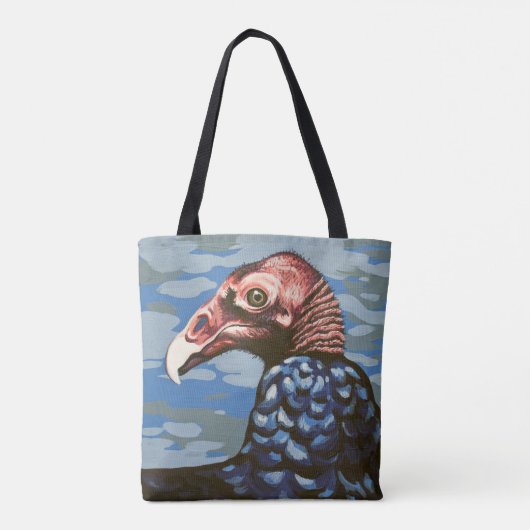 Turkije Vulture Portrait Tote Bag (Achterkant)