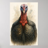 Turkije Waterverf Portret Kunst Poster (Voorkant)