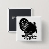 Turkije Weathervane Vierkante Button 5,1 Cm (Voorkant /achterkant)