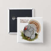 Turkije: Wereldklasse Vierkante Button 5,1 Cm (Voorkant /achterkant)