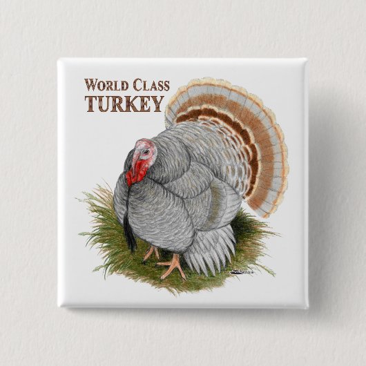 Turkije: Wereldklasse Vierkante Button 5,1 Cm (Voorkant)