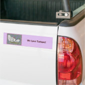 Turkije: White Holland Pastel Bumpersticker (Op Truck)
