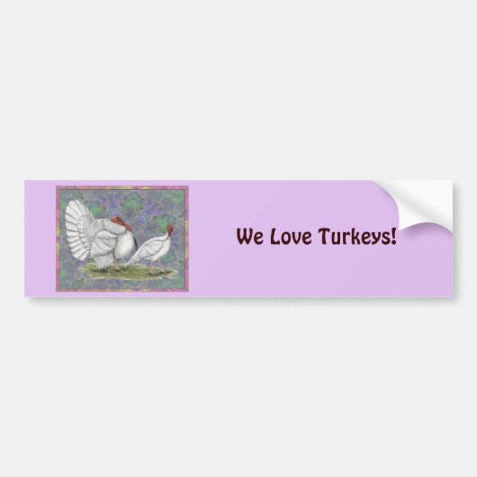 Turkije: White Holland Pastel Bumpersticker (Voorkant)