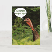 Turkije wil Kaart Thanksgiving Lasagna (Voorkant)