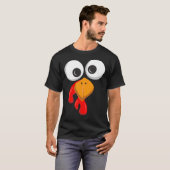Turkije wordt gek op schimmelige Thanksgiving dag T-shirt (Voorkant volledig)